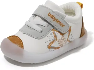 Kuner Baby Star Embroidered First Walkers Shoes Lightweight, Non Slip Breathable Comfortable Sneakers for Toddler Girls Boys