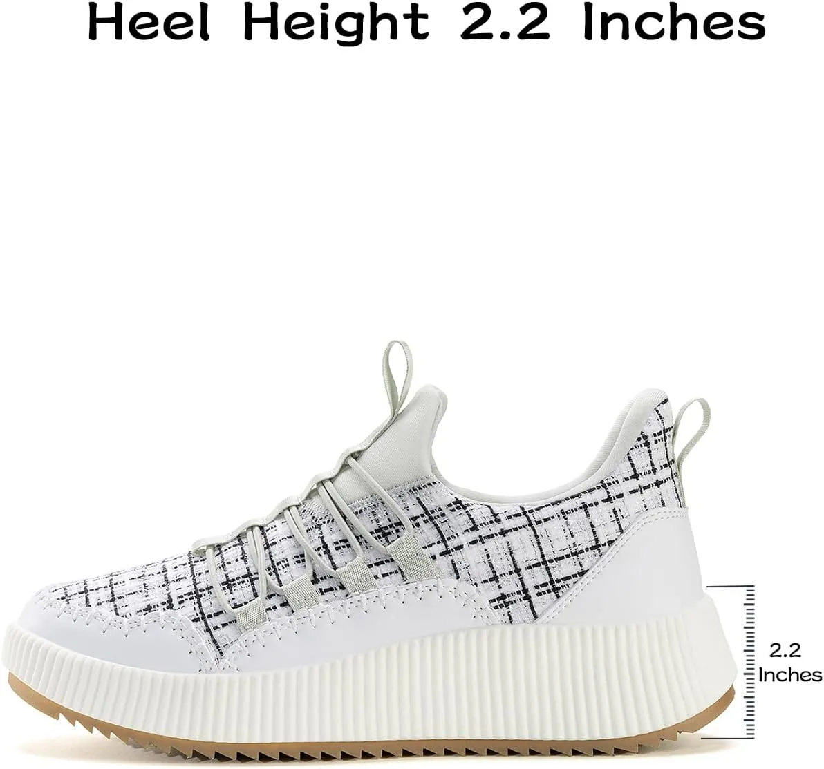 Kyedoo Women's Platform Chunky Sneakers Comfortable Casual Fashion Lace-up City Travel Walking Shoes
