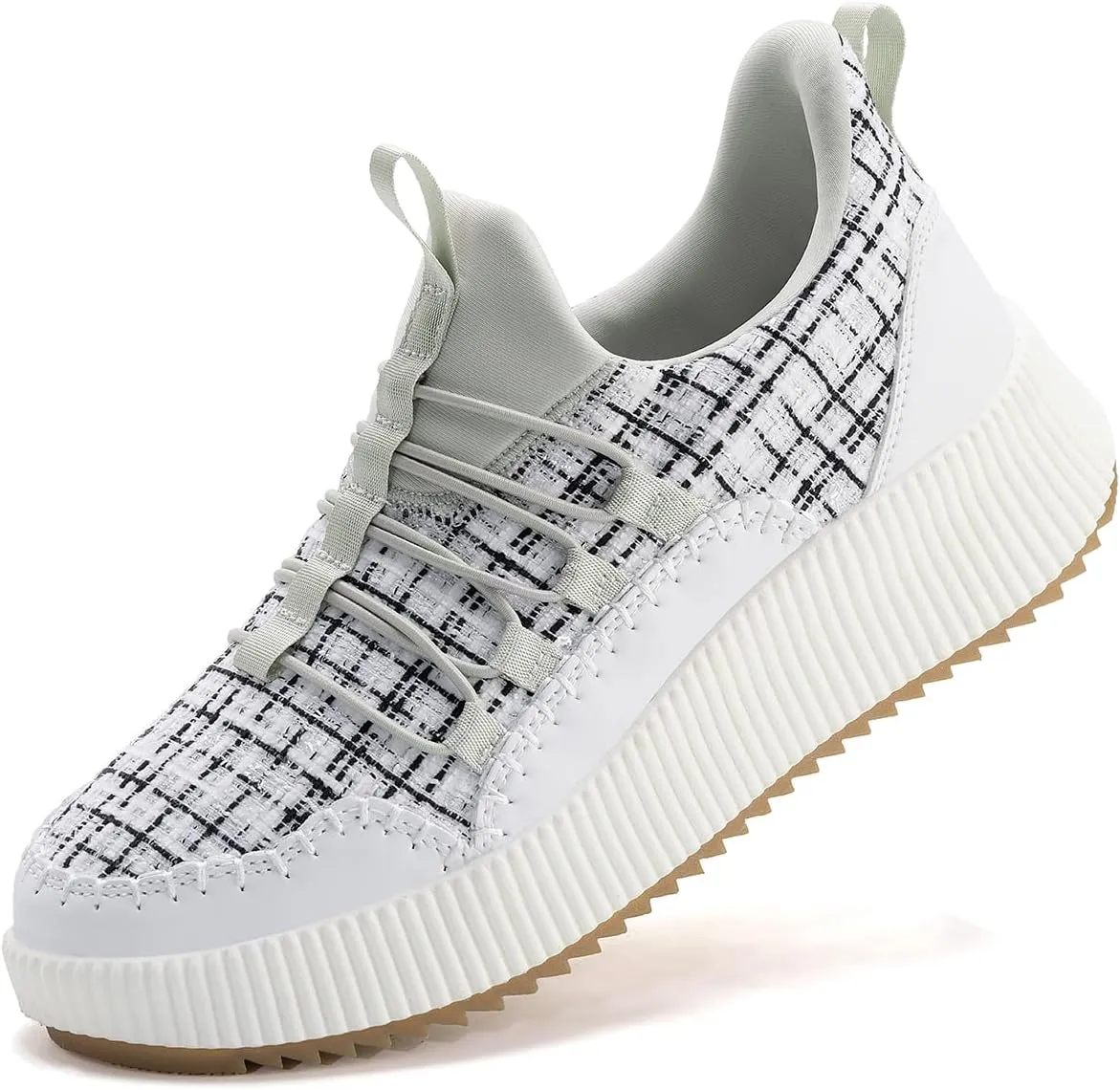 Kyedoo Women's Platform Chunky Sneakers Comfortable Casual Fashion Lace-up City Travel Walking Shoes