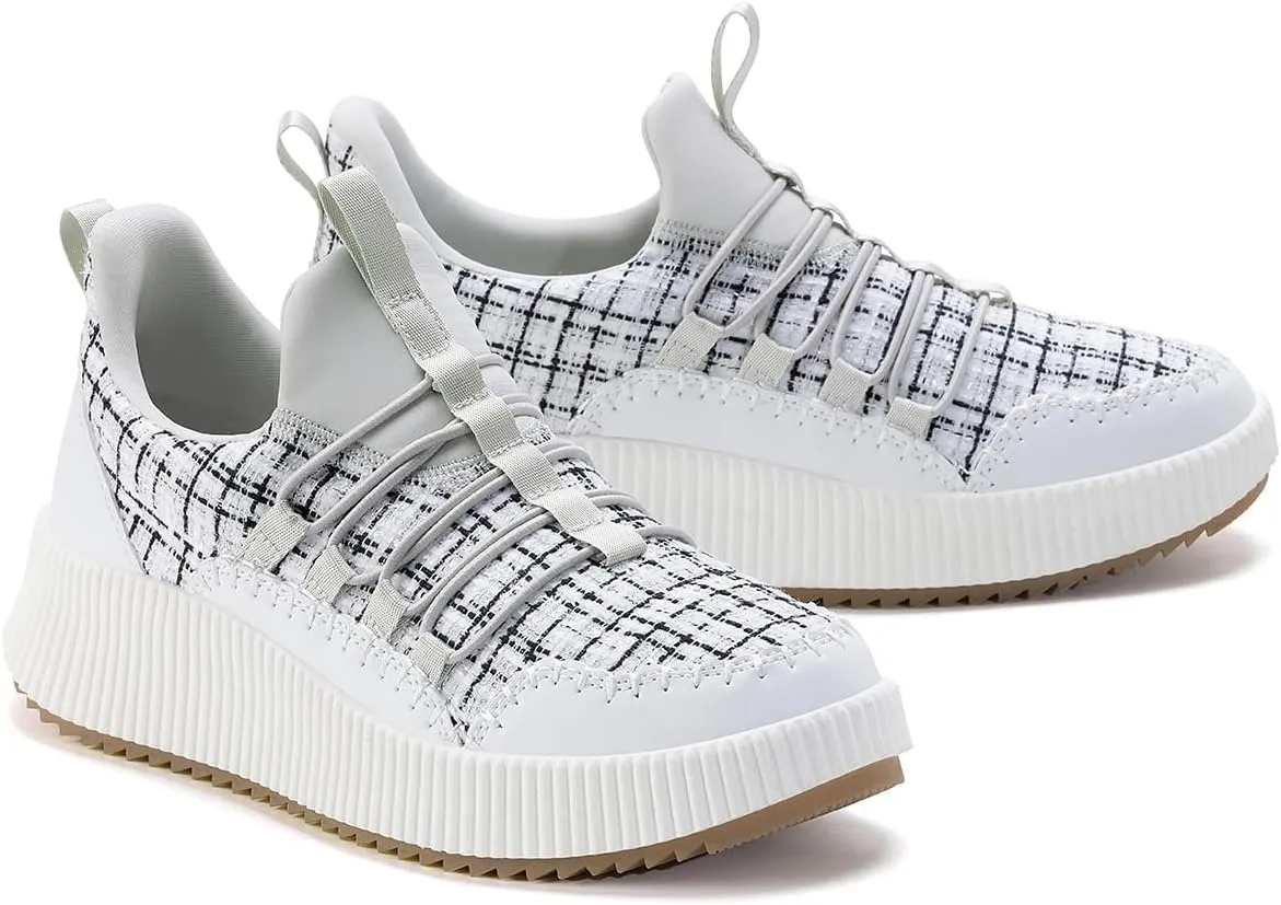 Kyedoo Women's Platform Chunky Sneakers Comfortable Casual Fashion Lace-up City Travel Walking Shoes