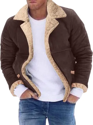 LCMTWX Men's Winter Thickened Warm Coats Stand Collar Knitted Splice Sweater Coat Casual Cardigan Stylish Mens Winter