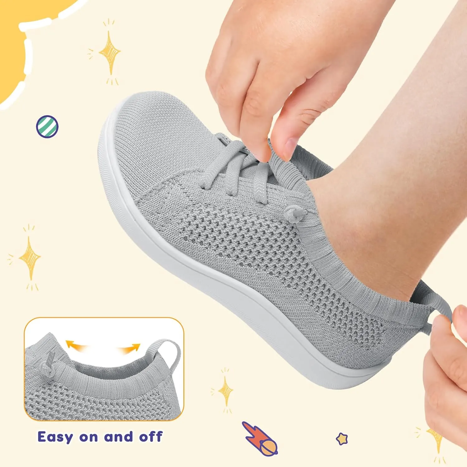 LeIsfIt Toddler Shoes Girls Boys Wide Shoes Kids Zero Drop Minimalist Sneakers Barefoot Slip on Tennis Sneakers