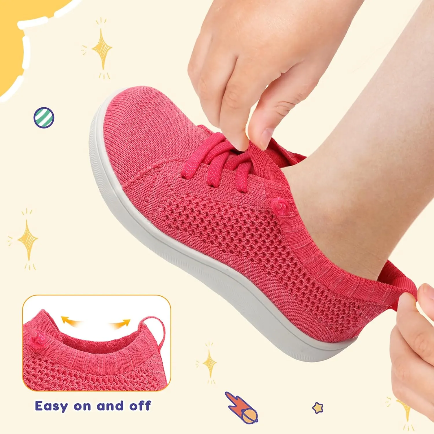 LeIsfIt Toddler Shoes Girls Boys Wide Shoes Kids Zero Drop Minimalist Sneakers Barefoot Slip on Tennis Sneakers