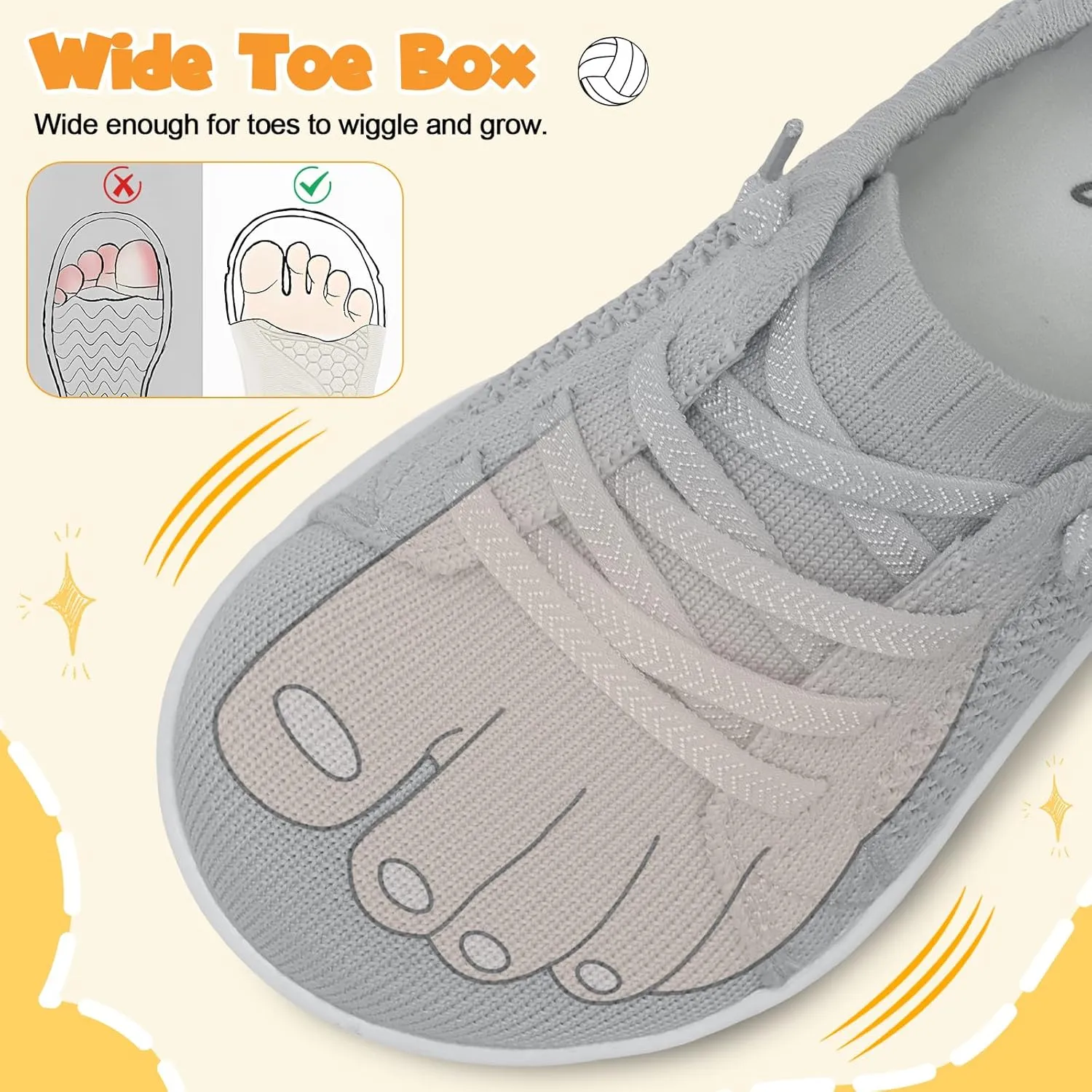 LeIsfIt Toddler Shoes Girls Boys Wide Shoes Kids Zero Drop Minimalist Sneakers Barefoot Slip on Tennis Sneakers