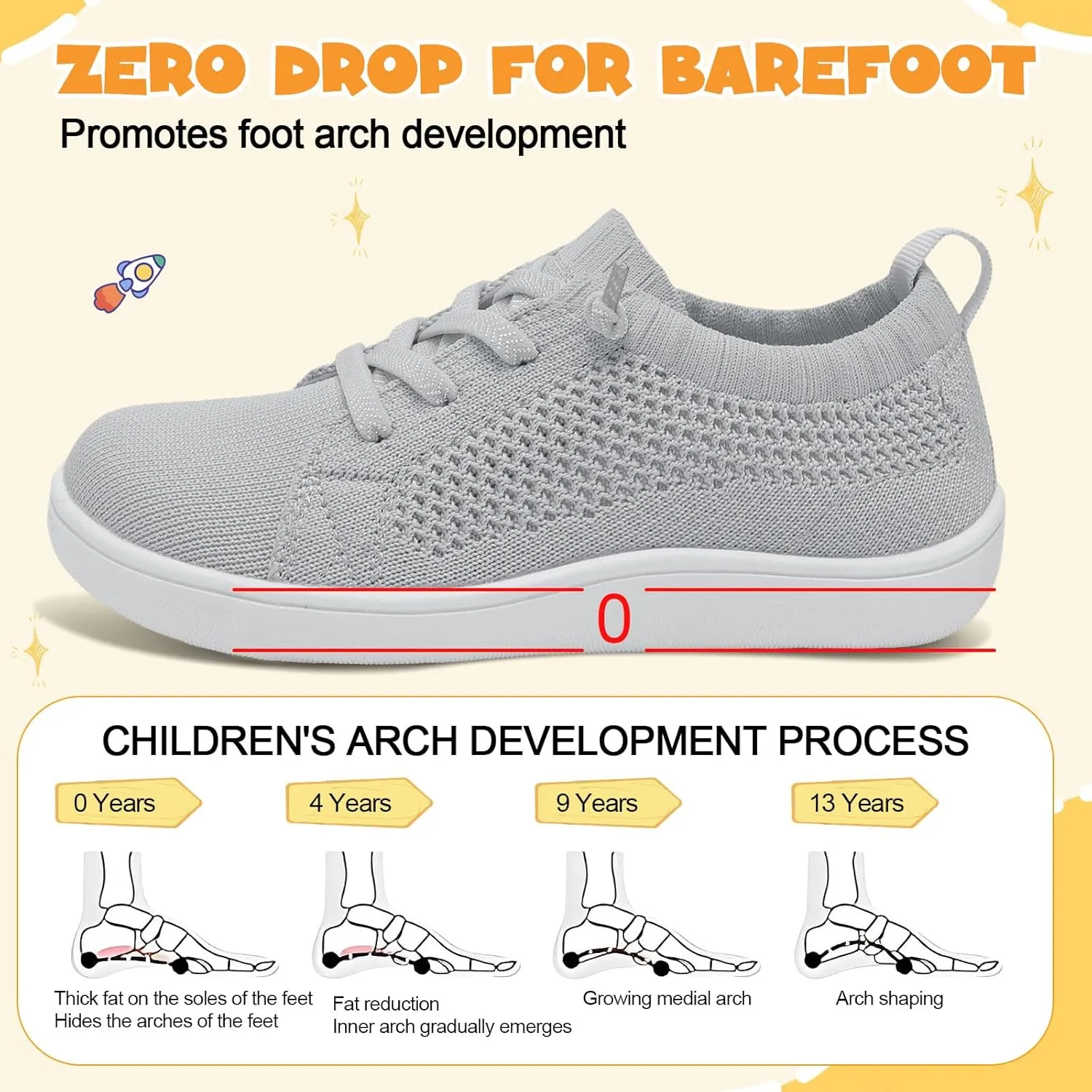 LeIsfIt Toddler Shoes Girls Boys Wide Shoes Kids Zero Drop Minimalist Sneakers Barefoot Slip on Tennis Sneakers