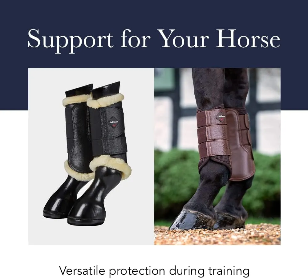 LeMieux Brown Mesh Brushing Horse Boots - Protective Gear and Training Equipment - Equine Boots, Wraps & Accessories