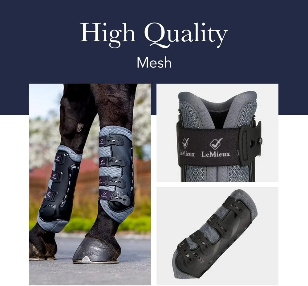 LeMieux Brown Mesh Brushing Horse Boots - Protective Gear and Training Equipment - Equine Boots, Wraps & Accessories
