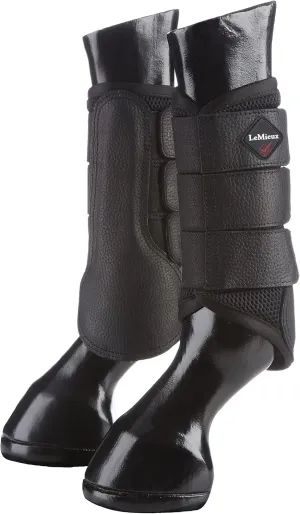 LeMieux Mesh Brushing Horse Boots - Protective Gear and Training Equipment - Equine Boots, Wraps & Accessories (Black - Large)