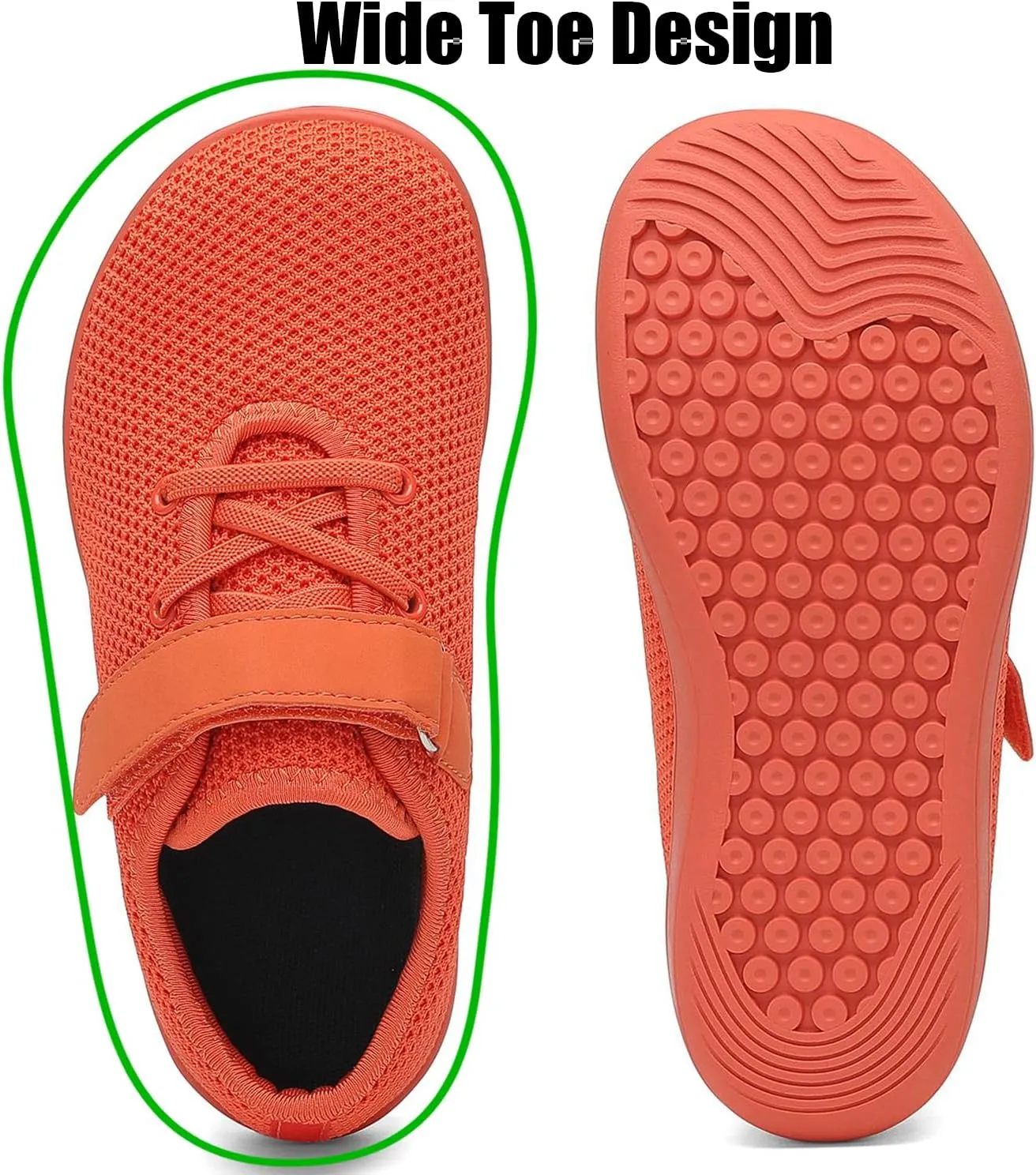 Little/Big Kids Barefoot Shoes Boys Breathable Walking Sneakers Girls Lightweight Wide Toe Box Shoes for Indoor Outdoor