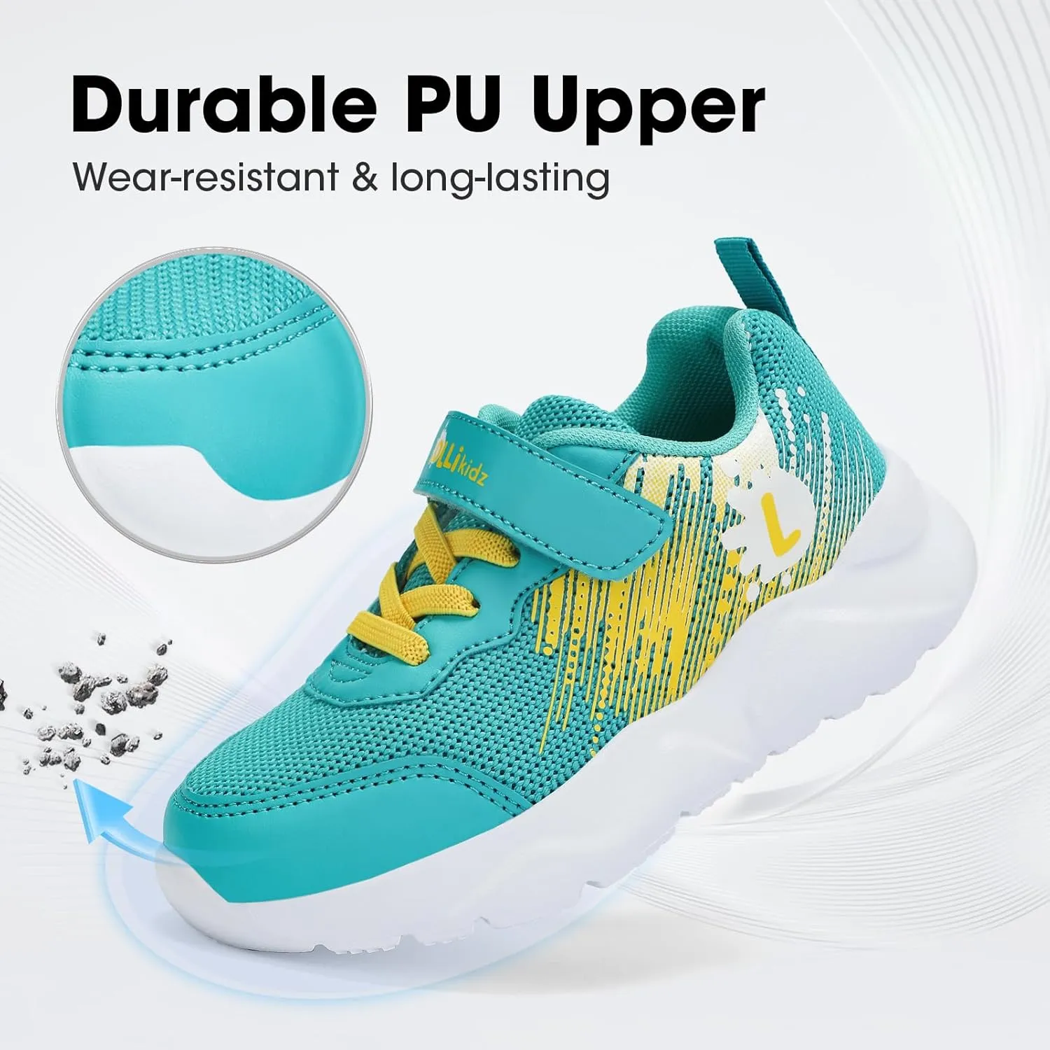 LOLLi kidz Boys Girls Shoes Kids Sneakers Athletic Tennis Shoes Lightweight Breathable Running Shoes