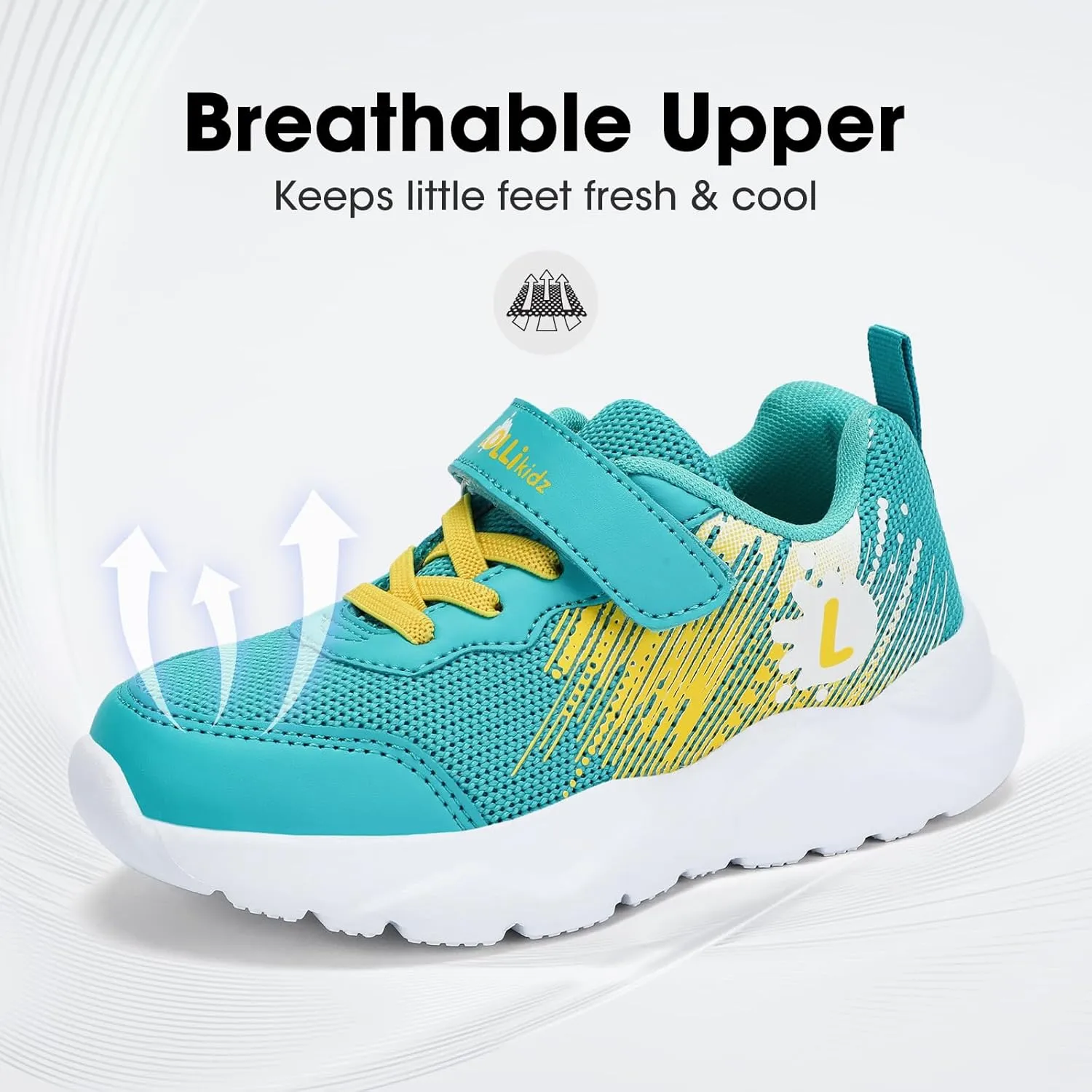 LOLLi kidz Boys Girls Shoes Kids Sneakers Athletic Tennis Shoes Lightweight Breathable Running Shoes