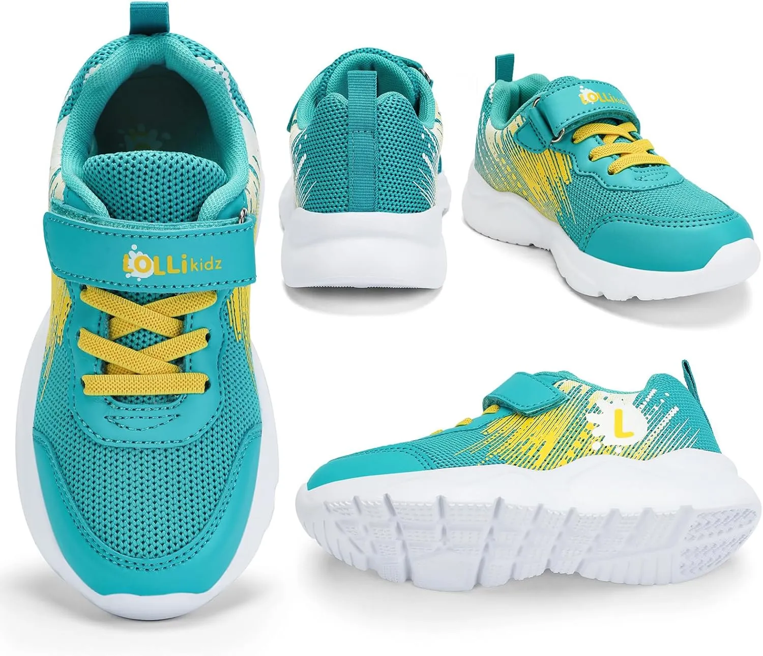 LOLLi kidz Boys Girls Shoes Kids Sneakers Athletic Tennis Shoes Lightweight Breathable Running Shoes