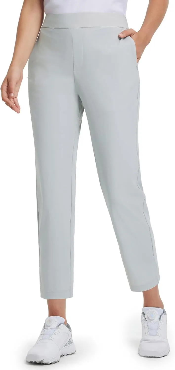 M MAELREG Women's Golf Pants with Zip Pockets 7/8 Ankle Stretch Lightweight Sweatpants for Athletic Hiking Travel Work Lounge