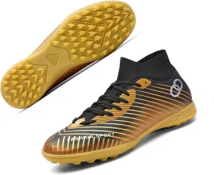 MEBAMY Unisex High top Soccer Boots Cleats Outdoor Athletic Sneaker Turf Football Shoes Spikes Indoor Youth Soccer Shoes