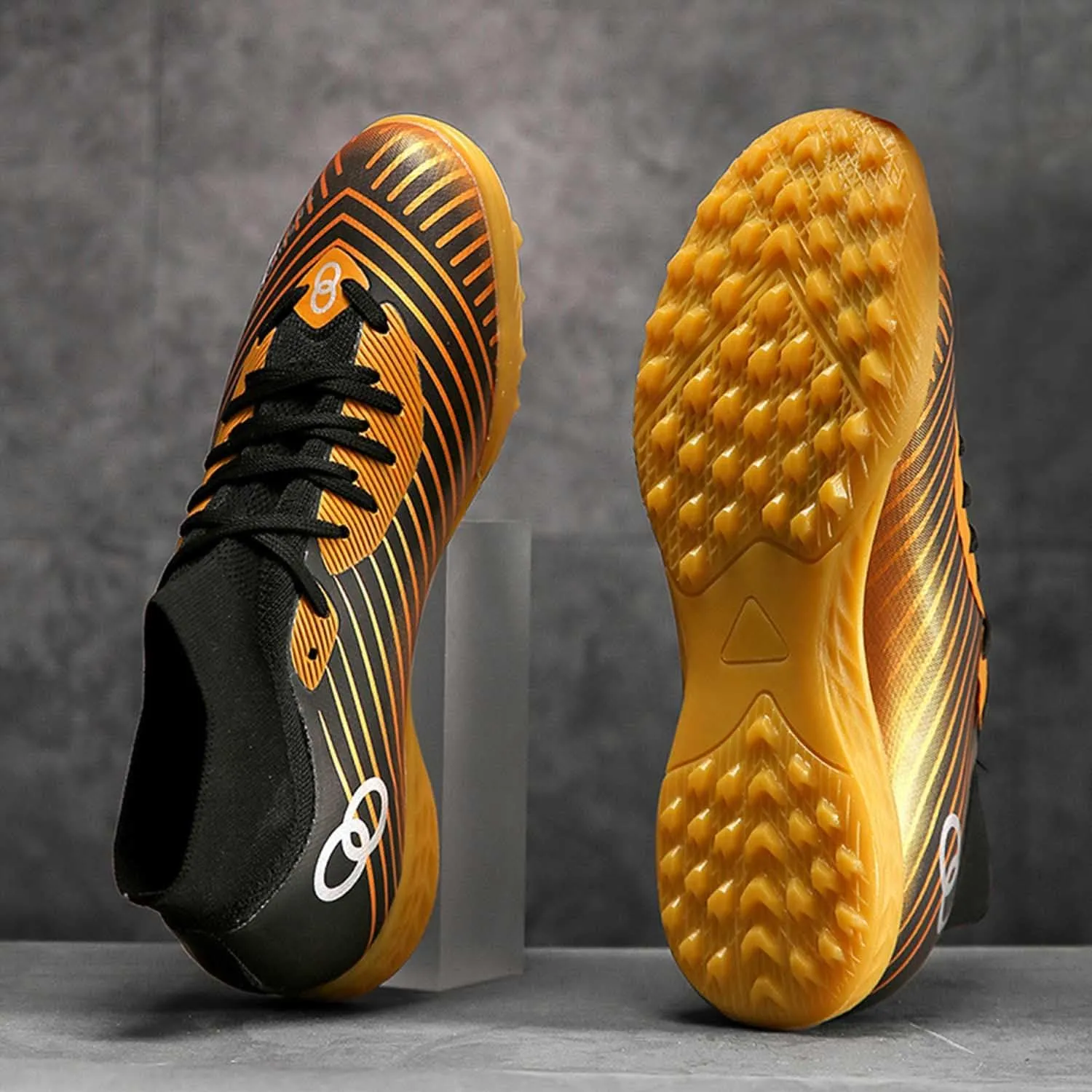 MEBAMY Unisex High top Soccer Boots Cleats Outdoor Athletic Sneaker Turf Football Shoes Spikes Indoor Youth Soccer Shoes