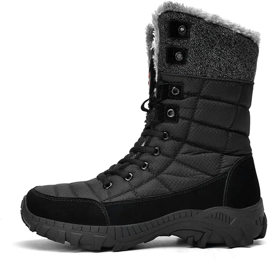 Men High Top Hiking Shoes Winter Anti-Slip Warm Mens Snow Shoes Outdoor Climbing Trekking Shoes Boots