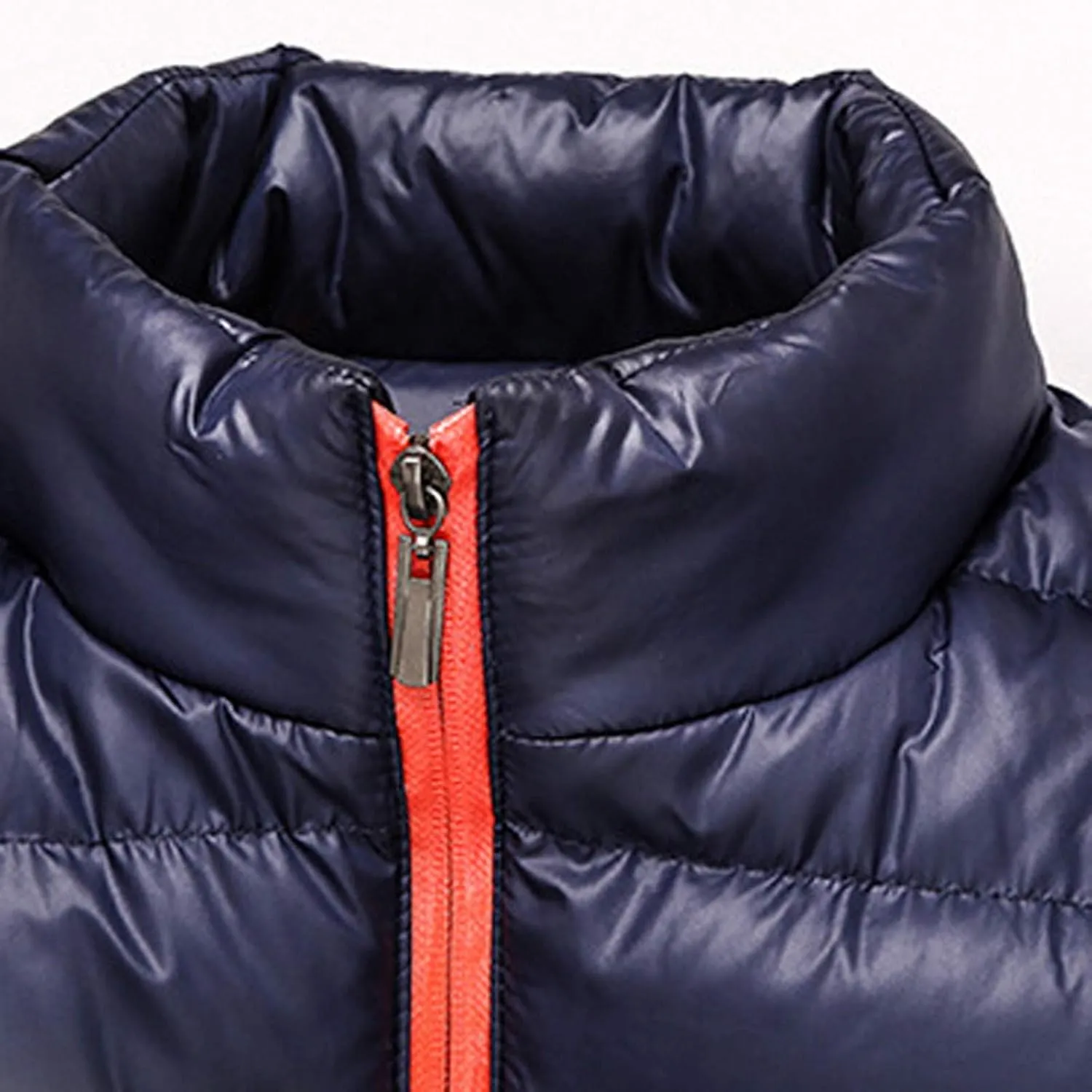 Men Winter Jackets Warm Down Jacket Full Zip Puffer Jacket Quilted Insulated Jacket Warm Puffy Jackets