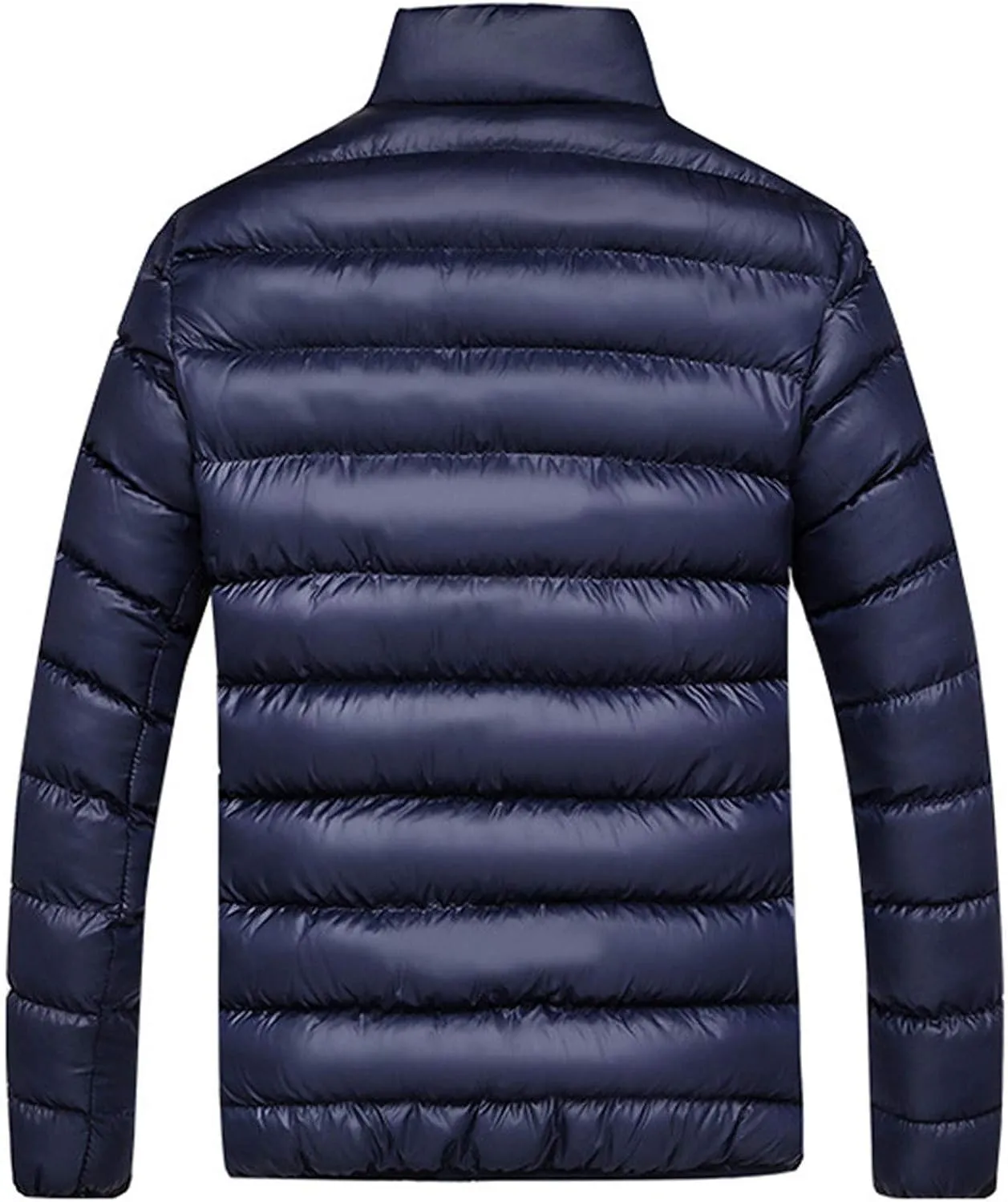 Men Winter Jackets Warm Down Jacket Full Zip Puffer Jacket Quilted Insulated Jacket Warm Puffy Jackets