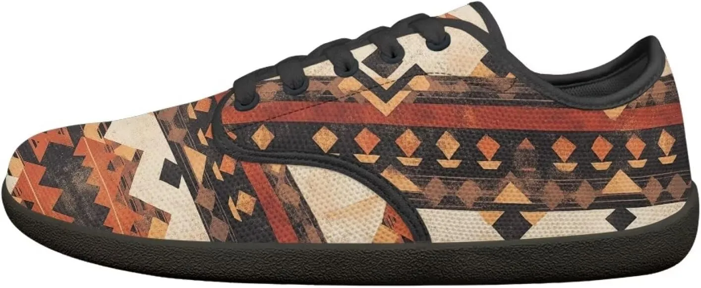 Mens Barefoot Skate Shoes Ethnic Style Women Wide Toe Box Sneakers