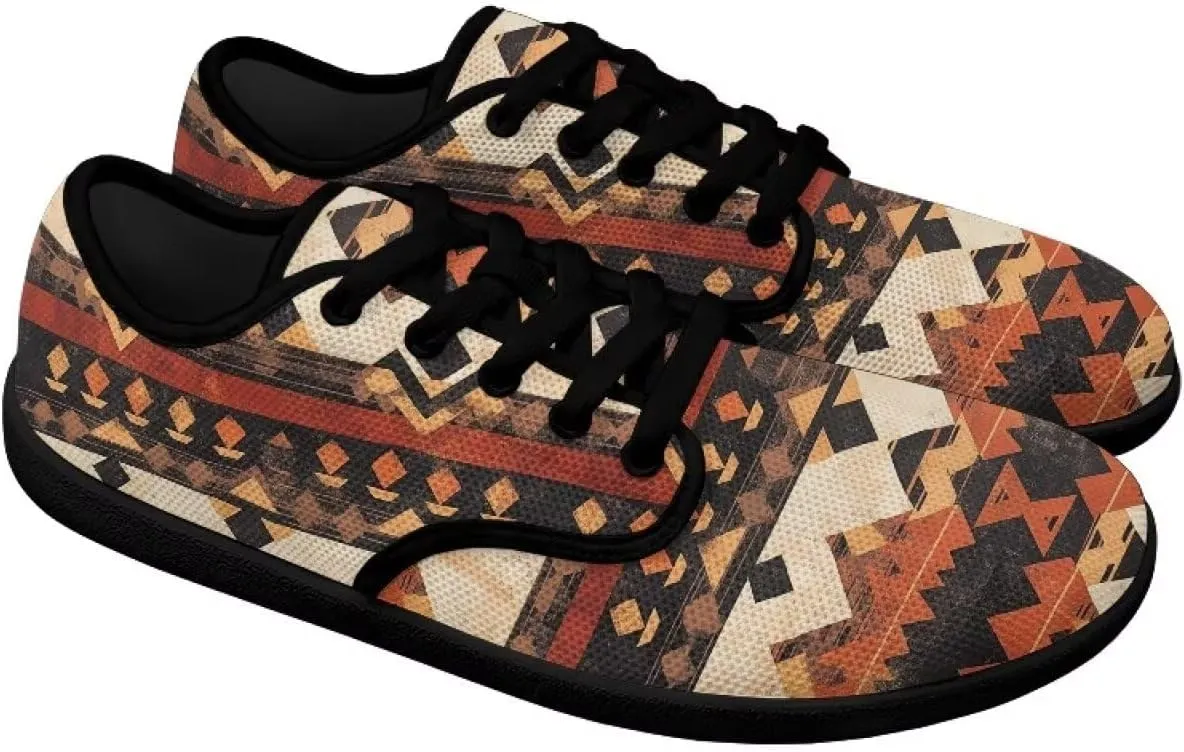 Mens Barefoot Skate Shoes Ethnic Style Women Wide Toe Box Sneakers