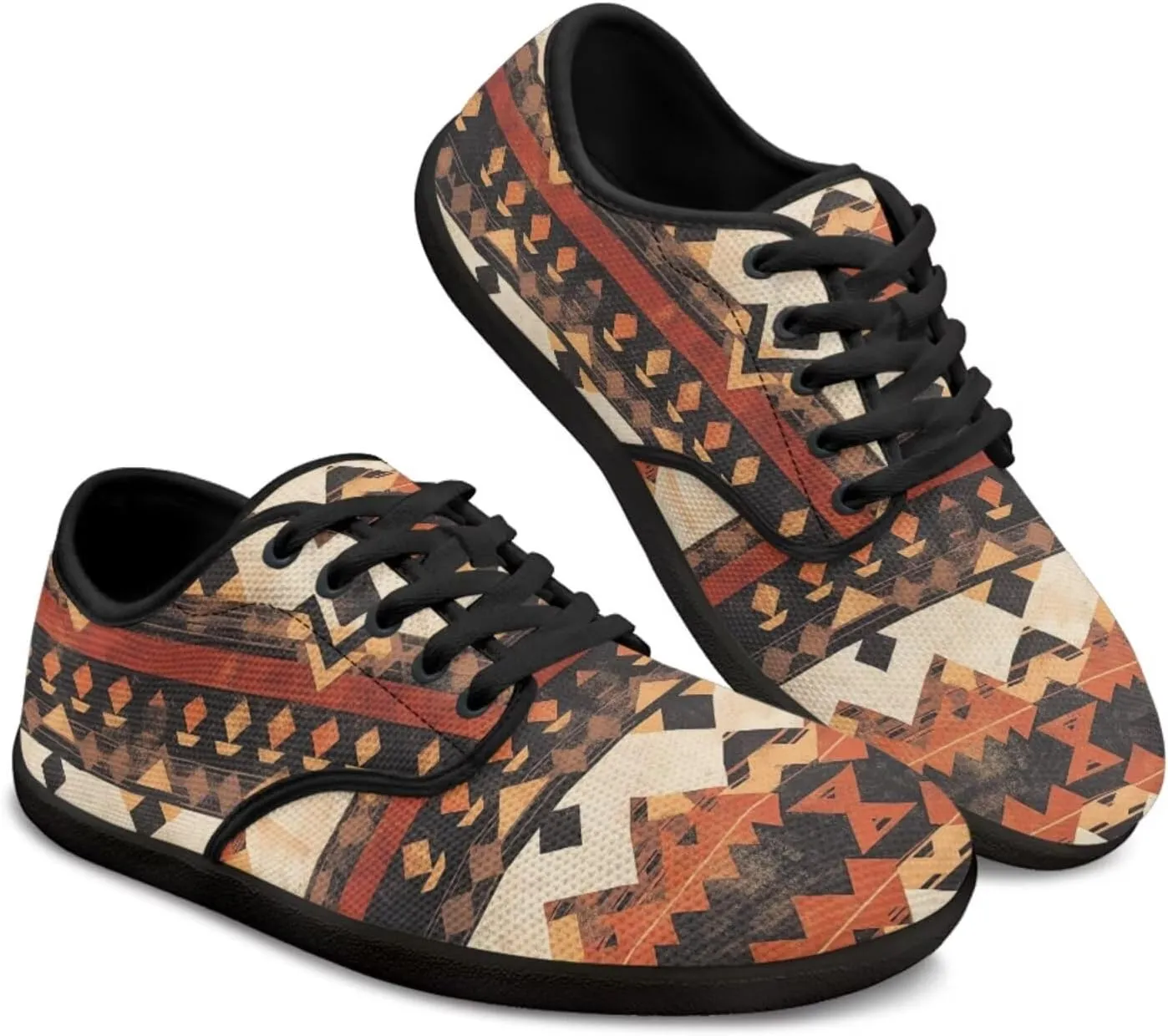 Mens Barefoot Skate Shoes Ethnic Style Women Wide Toe Box Sneakers
