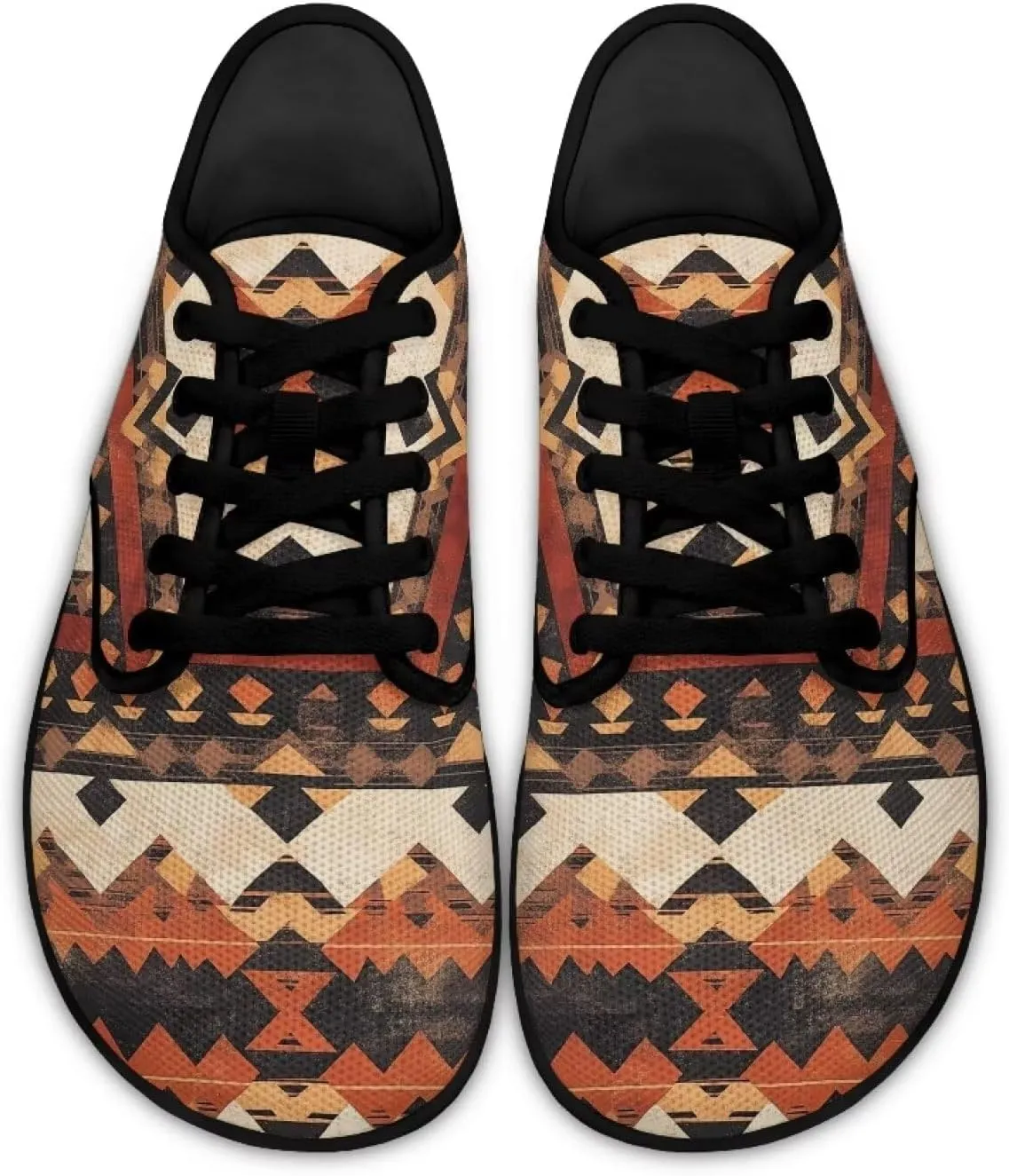 Mens Barefoot Skate Shoes Ethnic Style Women Wide Toe Box Sneakers