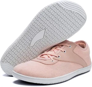 Men's Knit Wide Barefoot Sneakers, Breathable Fashion Running Sneakers, Comfort Walking Shoes for Men