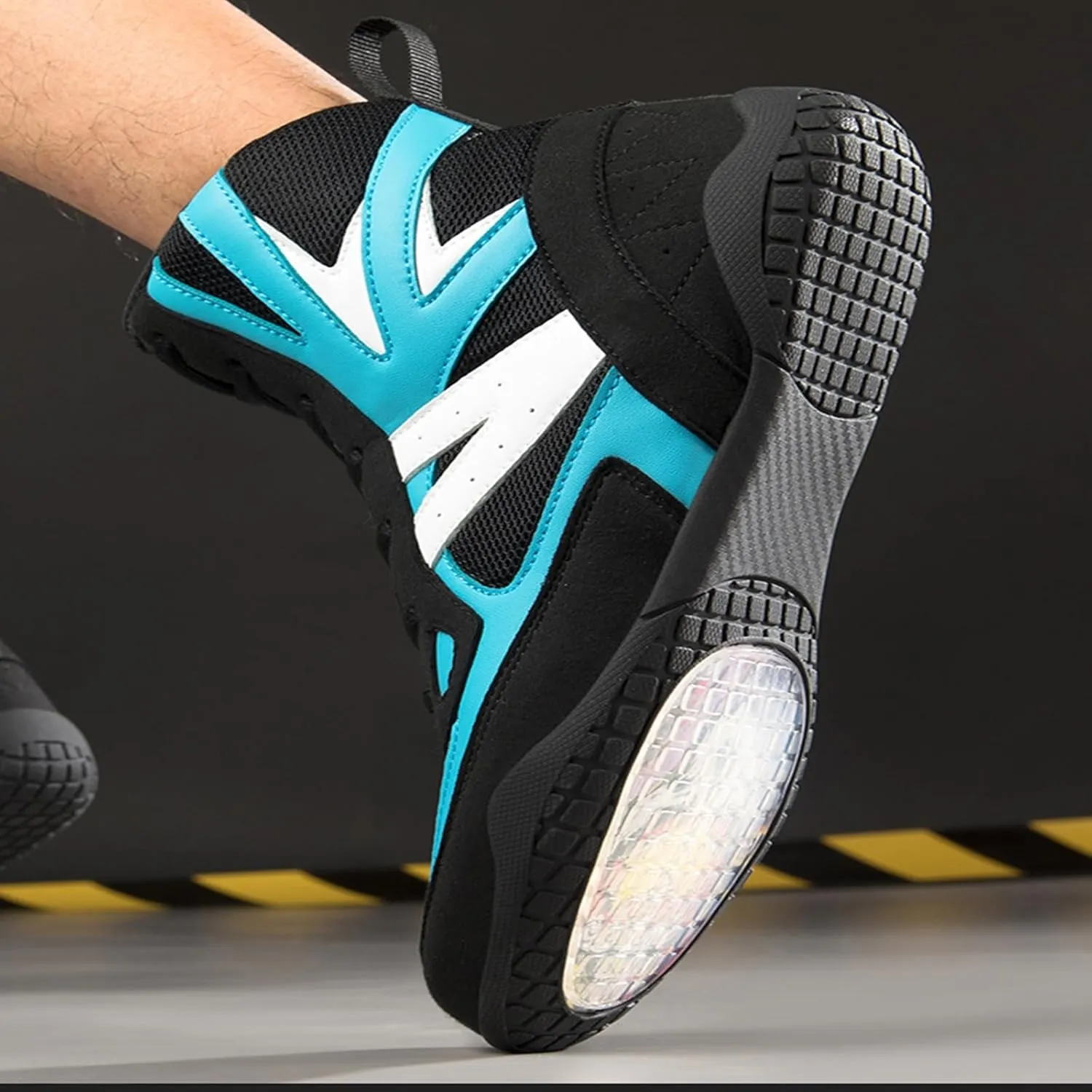 Mens' Lightweight Wrestling Shoes Breathable Fitness Shoes Kickboxing Boxing Boots Non Slip Rubber Sole for Weightlifting