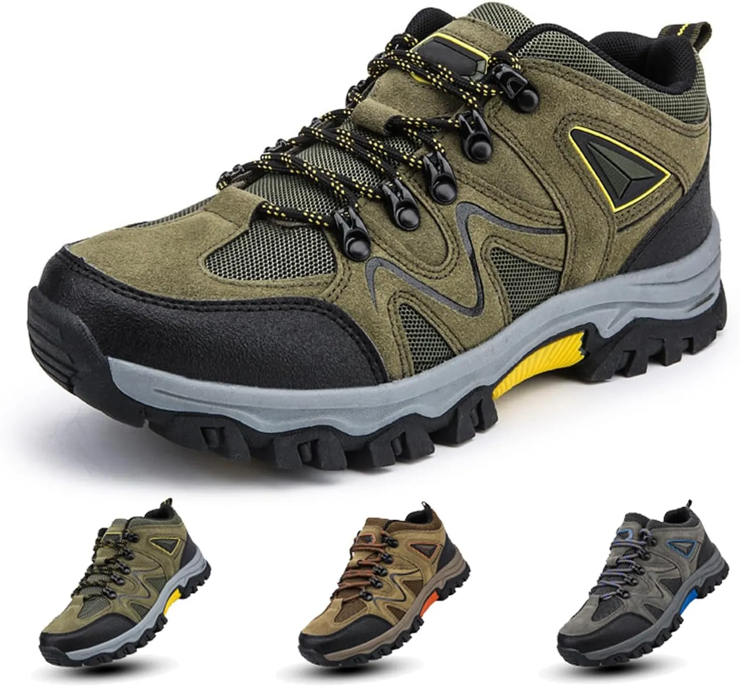 Men's Outdoor Lightweight Breathable Orthopedic Hiking Shoes Comfortable Trekking Work Shoes for All Season