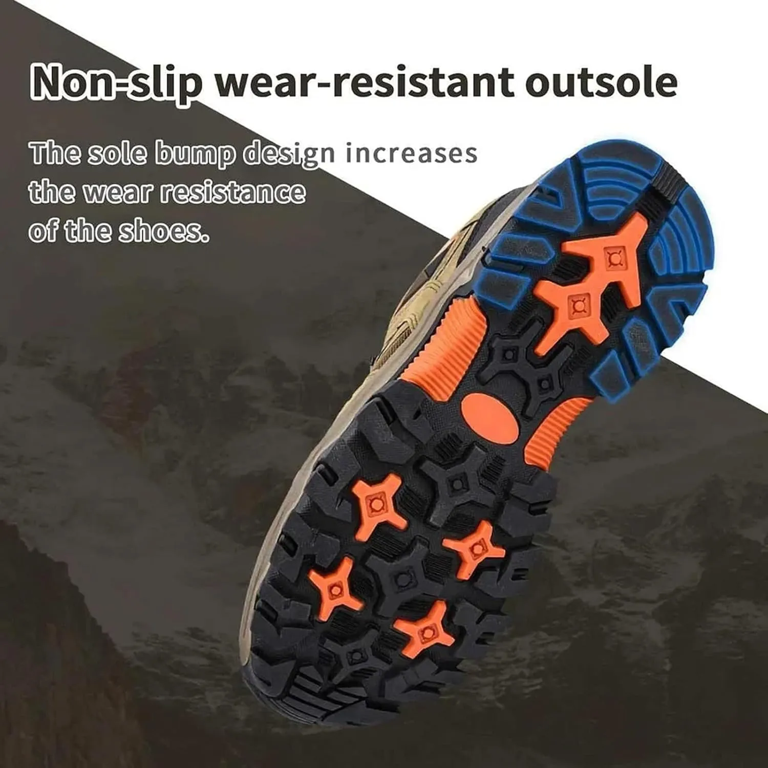 Men's Outdoor Lightweight Breathable Orthopedic Hiking Shoes Comfortable Trekking Work Shoes for All Season