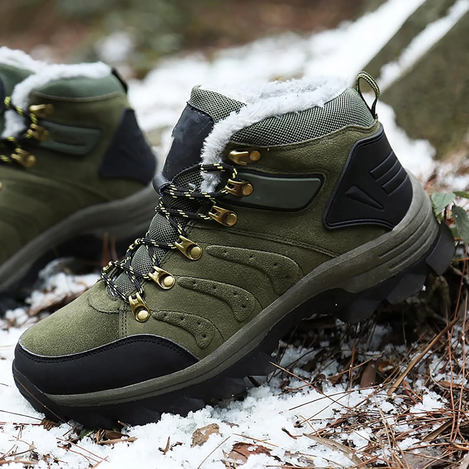Men's Outdoor Waterproof Hiking Shoes Lightweight Non-Slip Sneakers for Season Camping Walking Work Climbing Shoe