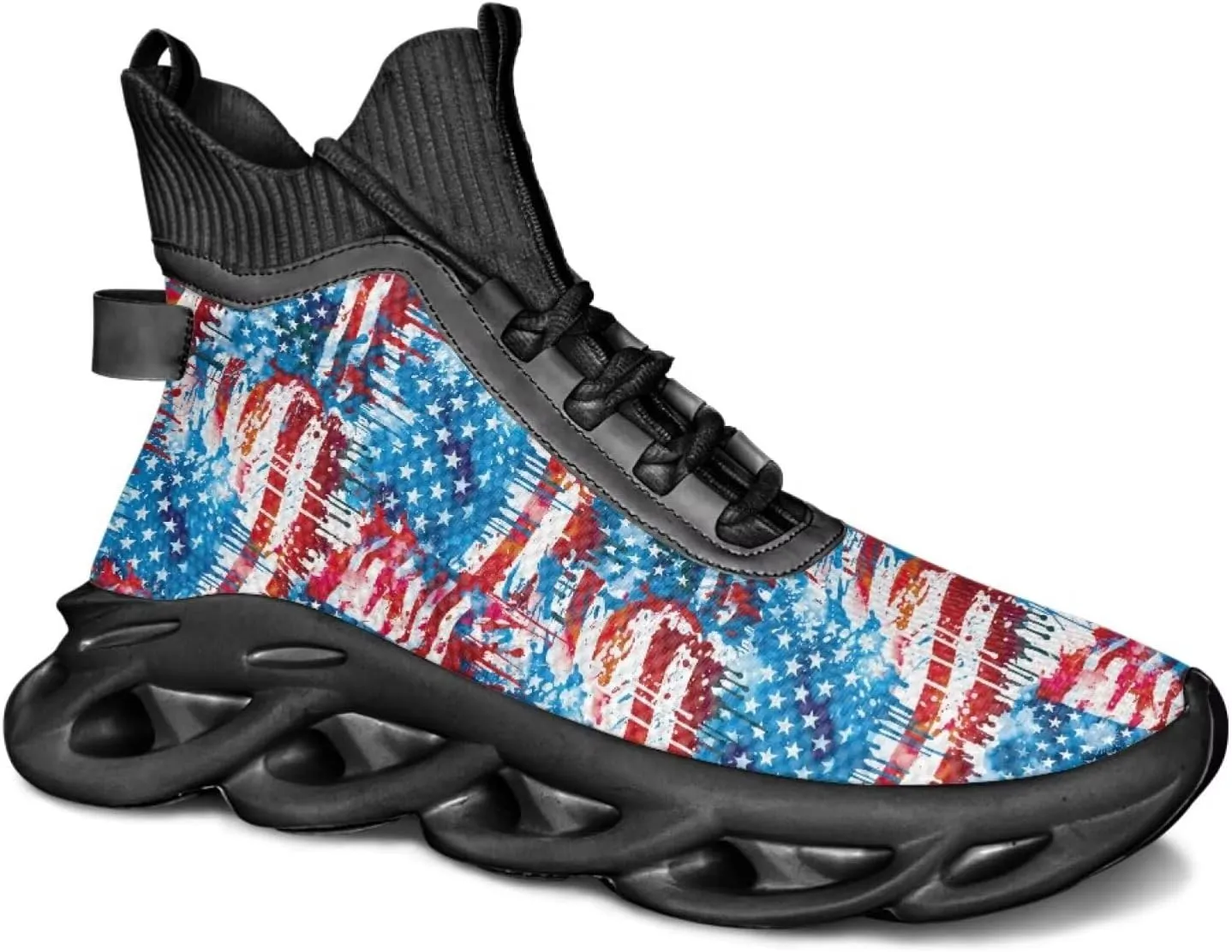 Men's Shoes High Top Blade Shoes Non Slip Athletic Sneakers for Running, Fitness