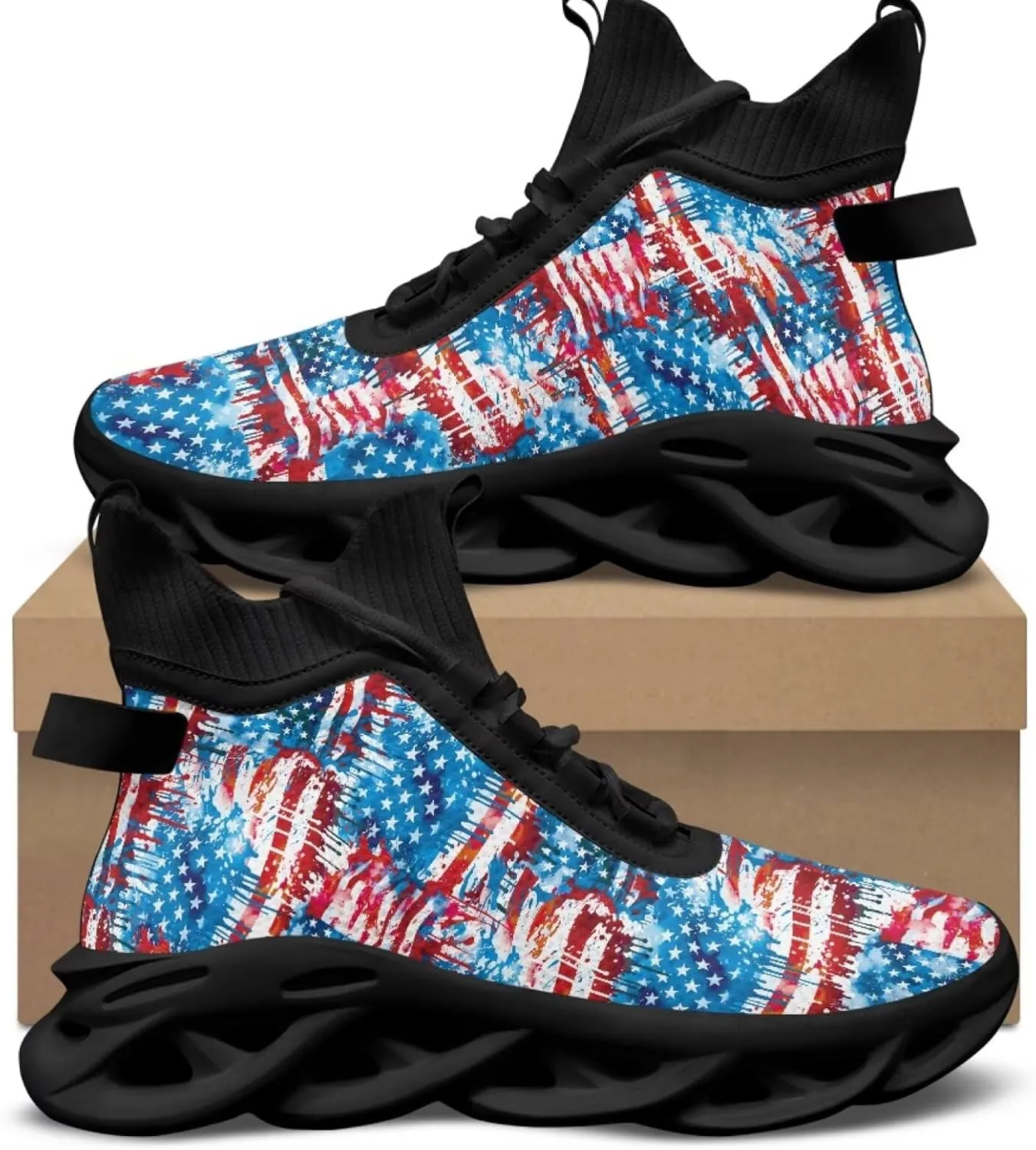 Men's Shoes High Top Blade Shoes Non Slip Athletic Sneakers for Running, Fitness