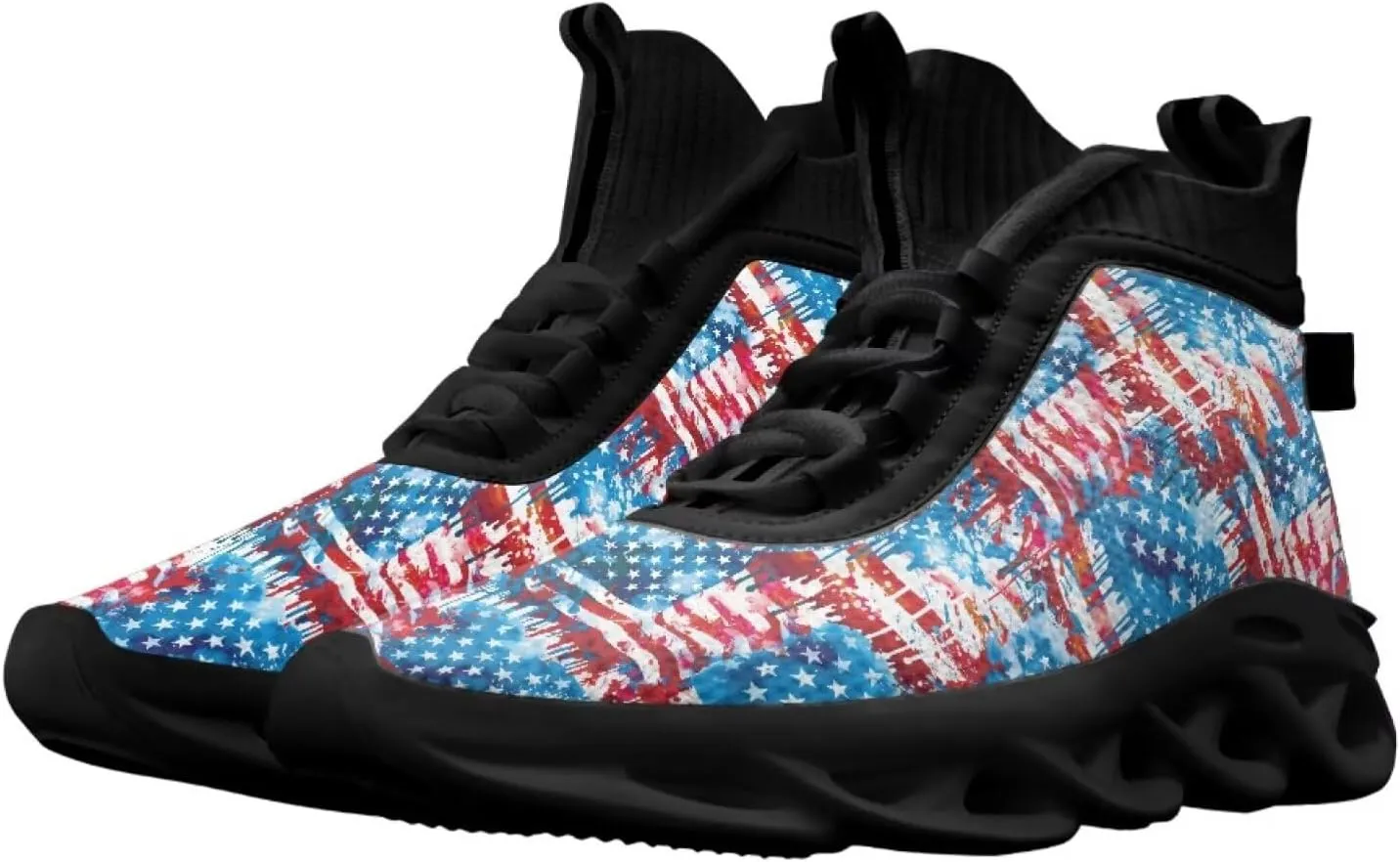 Men's Shoes High Top Blade Shoes Non Slip Athletic Sneakers for Running, Fitness