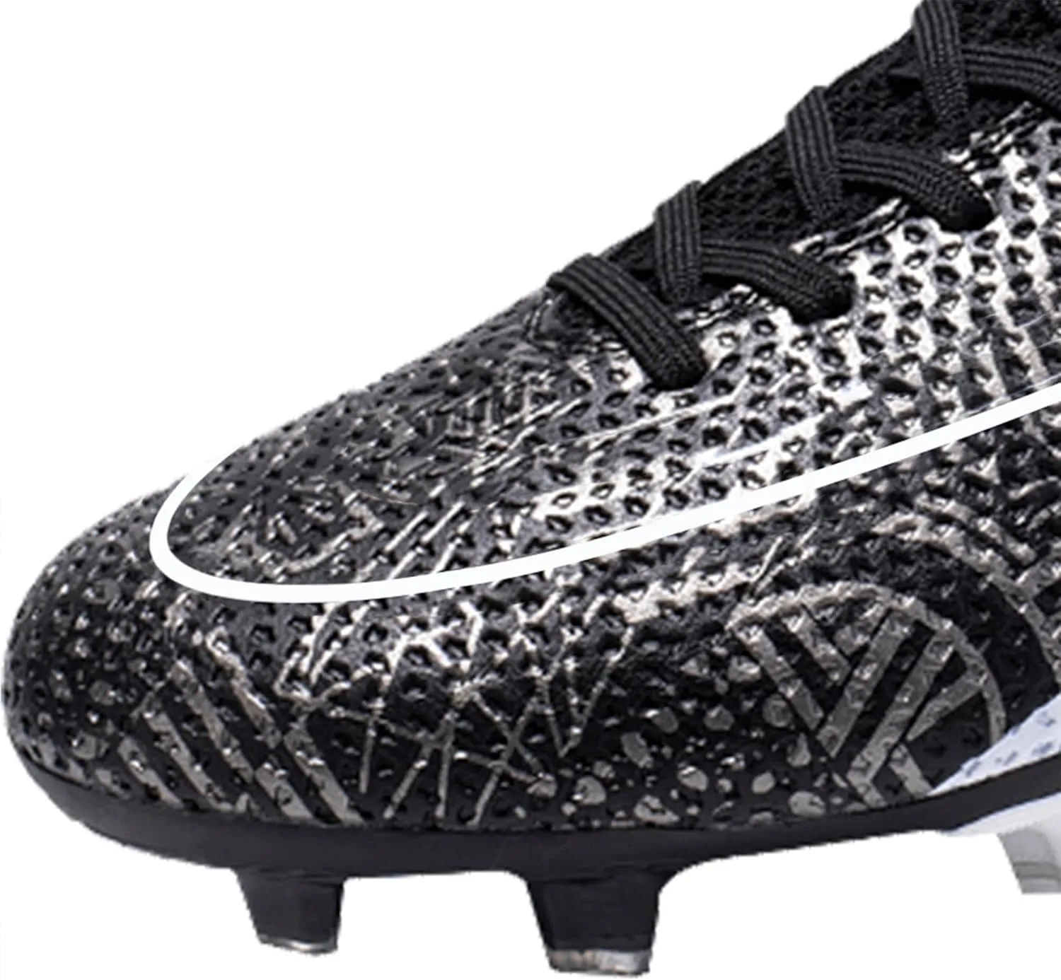 Men's Soccer Shoes Football Cleats High-Tops Lace-Up Non-Slip Spikes Outdoor AG/FG Baseball Lacrosse Rugby Combat Boots