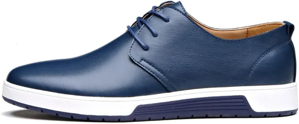 Men's Stylish Lace Up Oxford Sneakers Comfortable Casual Walking Business Driving Dress Shoes
