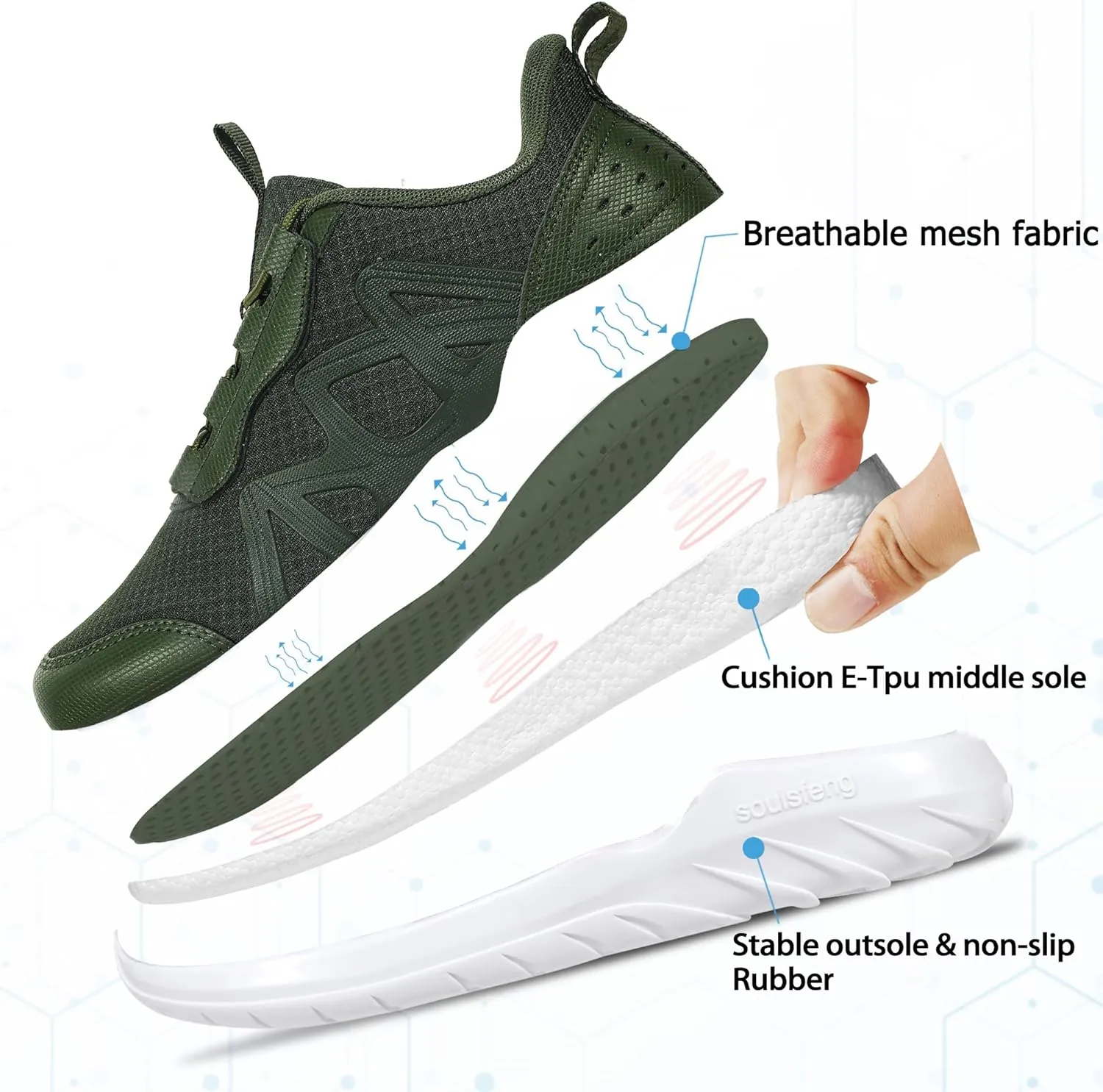 Mens Tennis Shoes Lightweight Breathable Gym Workout Running Walking Sneakers