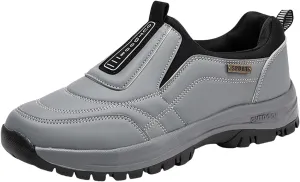 Men's Walking Shoes Waterproof Hiking Shoes Slip on Orthopedic Sneakers Outdoor Non Slip Shoes Casual Trail Shoes