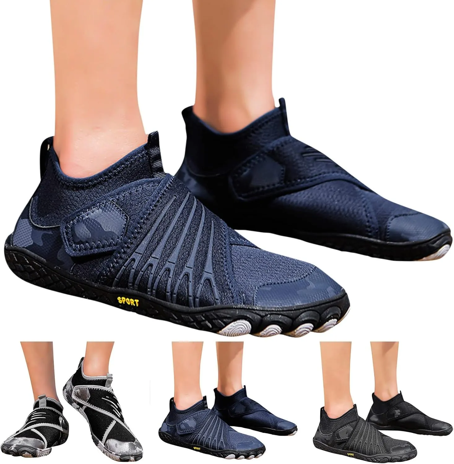Mens Water Shoes Wide Feet Breathable Non Slip Athletic Water Shoes Barefoot Water Shoes Wide Width Women Barefoot Yoga Exercise Wear Sport Accessories for Boating Fishing Diving Surfing