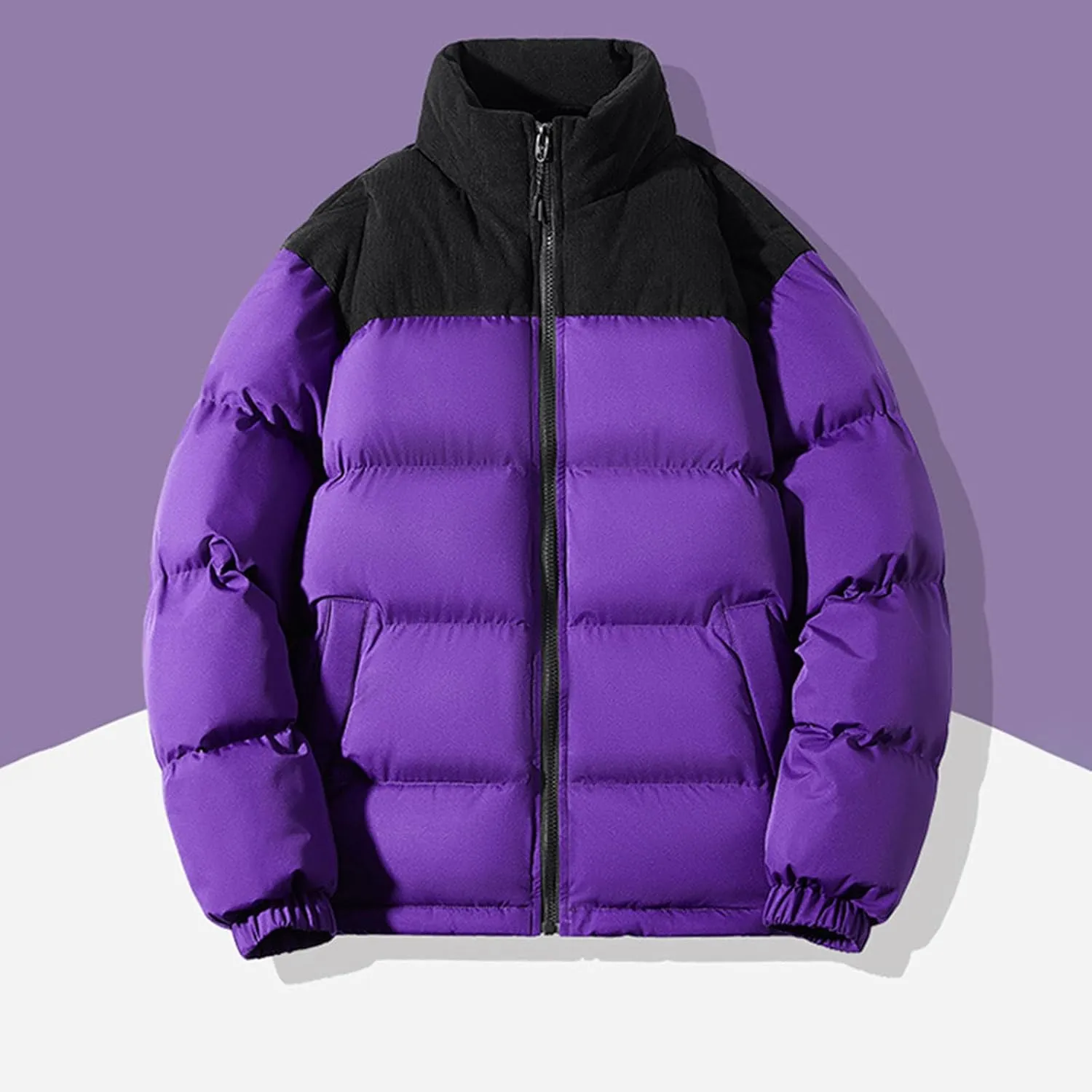 Mens Winter Jacket Thicken Puffer Jacket Down Jacket for Men Full Zip Puffy Jackets Quilted Insulated Jacket