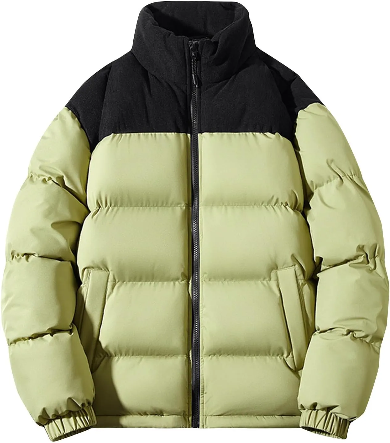 Mens Winter Jacket Thicken Puffer Jacket Down Jacket for Men Full Zip Puffy Jackets Quilted Insulated Jacket