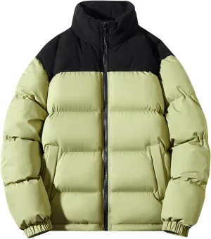 Mens Winter Jacket Thicken Puffer Jacket Down Jacket for Men Full Zip Puffy Jackets Quilted Insulated Jacket