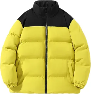 Mens Winter Jacket Thicken Puffer Jacket Down Jacket for Men Full Zip Puffy Jackets Quilted Insulated Jacket