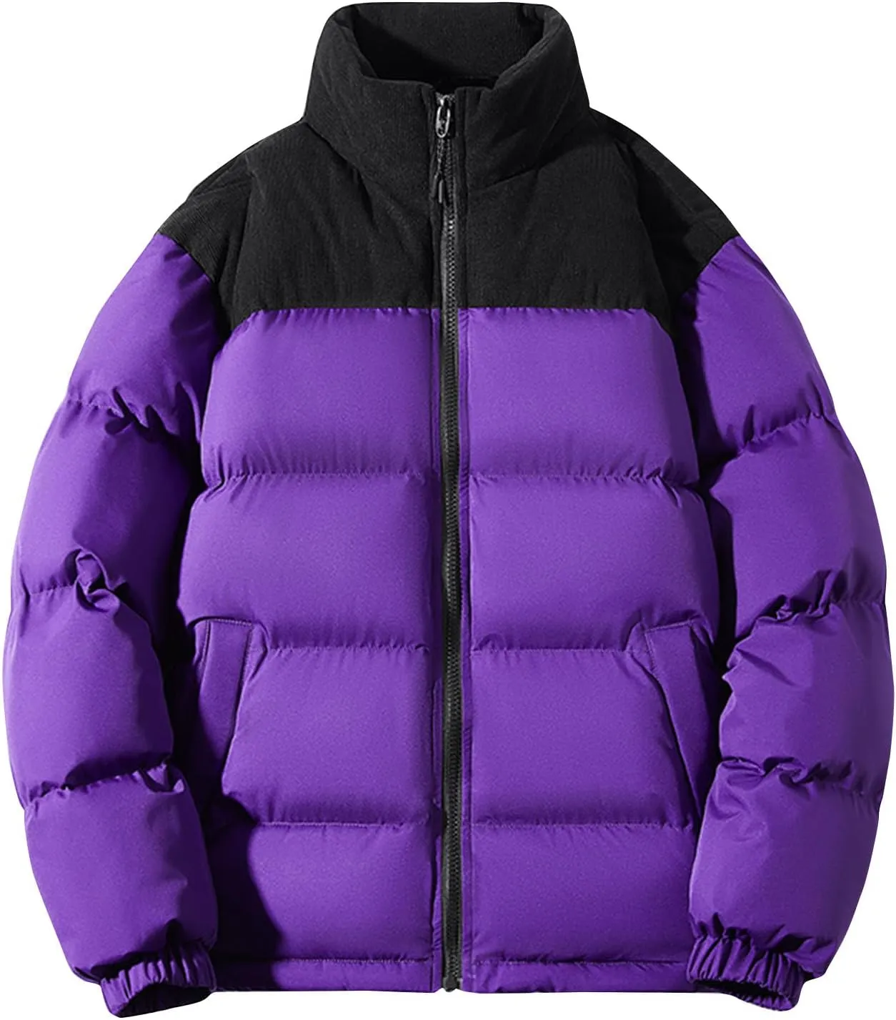 Mens Winter Jacket Thicken Puffer Jacket Down Jacket for Men Full Zip Puffy Jackets Quilted Insulated Jacket