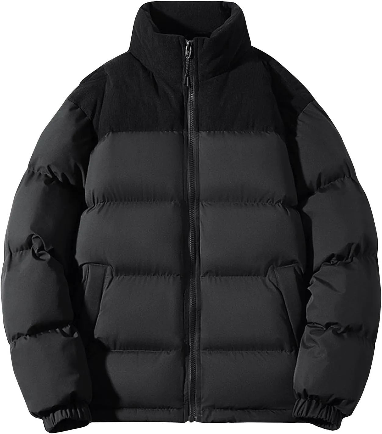 Mens Winter Jacket Thicken Puffer Jacket Down Jacket for Men Full Zip Puffy Jackets Quilted Insulated Jacket