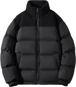 Mens Winter Jacket Thicken Puffer Jacket Down Jacket for Men Full Zip Puffy Jackets Quilted Insulated Jacket