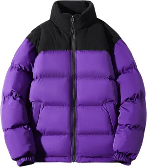 Mens Winter Jacket Thicken Puffer Jacket Down Jacket for Men Full Zip Puffy Jackets Quilted Insulated Jacket