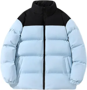 Mens Winter Jacket Thicken Puffer Jacket Down Jacket for Men Full Zip Puffy Jackets Quilted Insulated Jacket