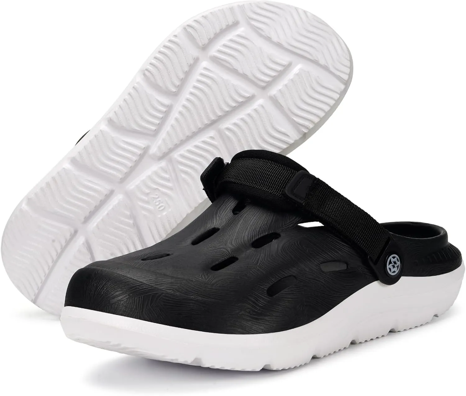 Mens Womens Orthotic Clogs Garden Shoes Arch Support Slip-on Mules Outdoor Beach Slippers Plantar Fasciitis with Adjustable Back Strap