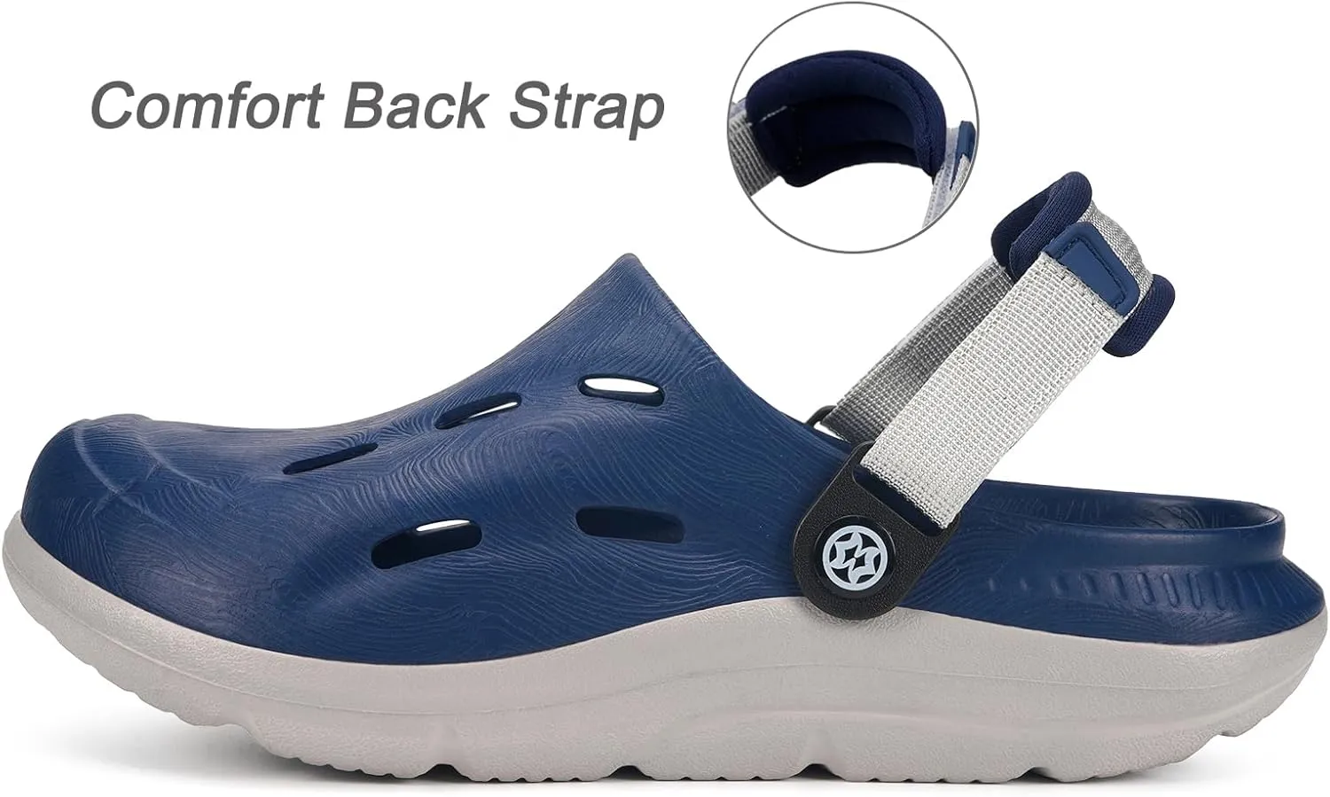 Mens Womens Orthotic Clogs Garden Shoes Arch Support Slip-on Mules Outdoor Beach Slippers Plantar Fasciitis with Adjustable Back Strap